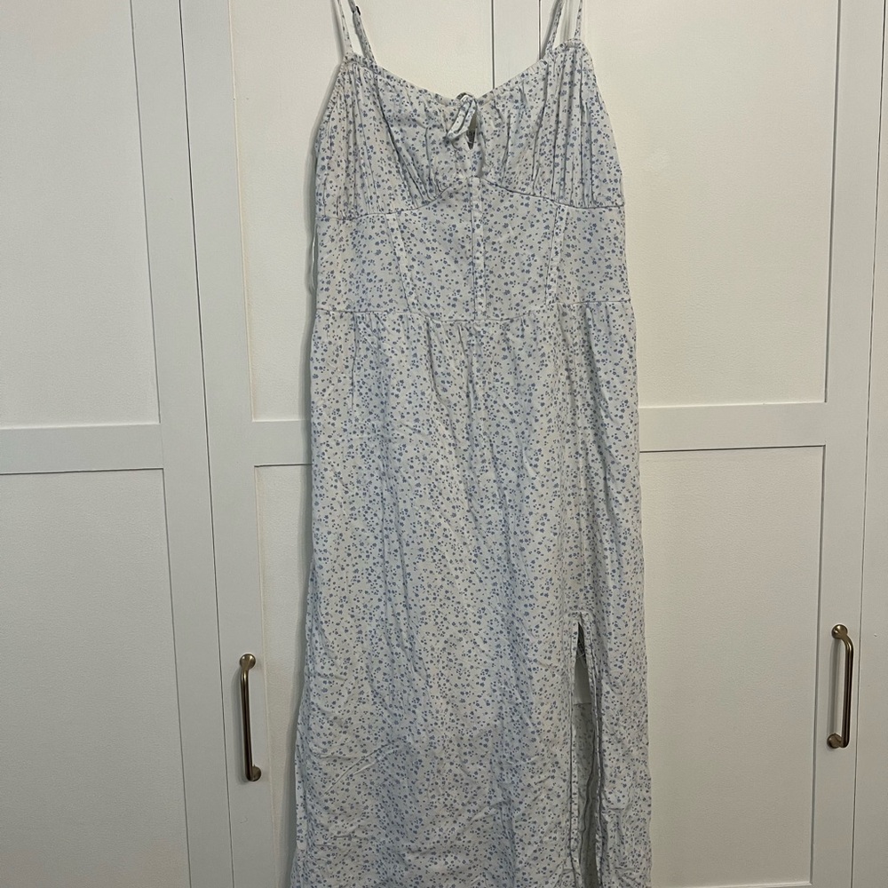 Hollister Light Blue Floral Maxi Dress